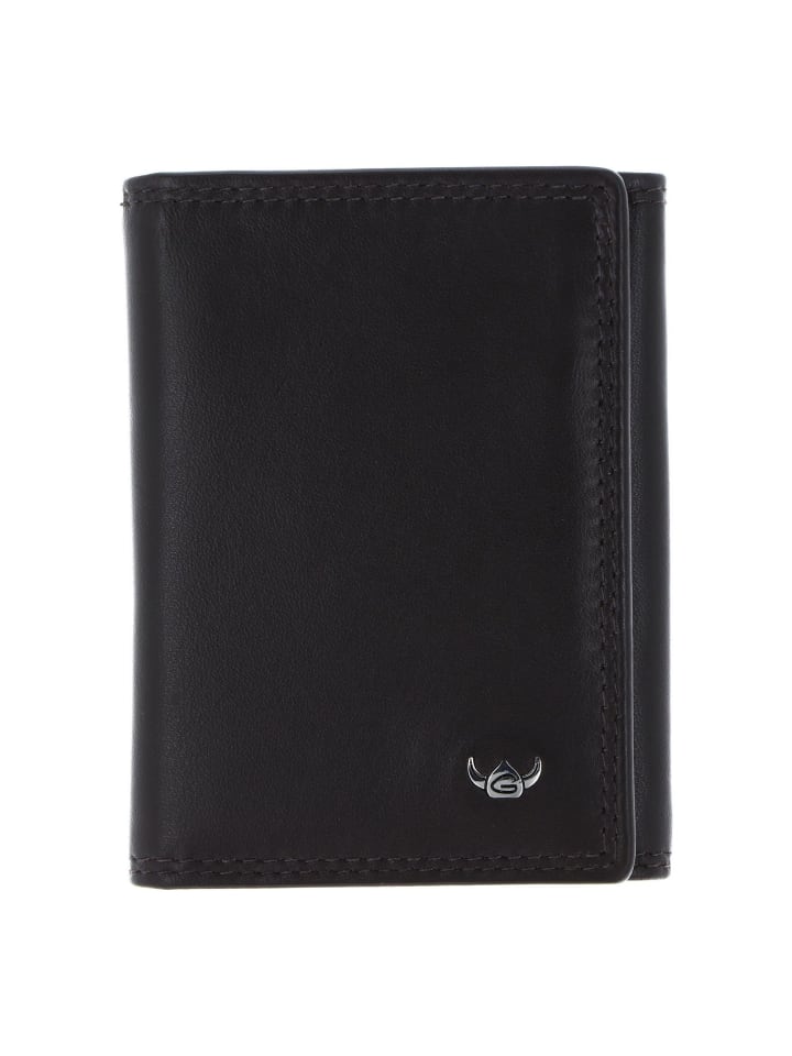 Polo Geldbörse RFID Schutz Leder 10 cm dunkelbraun