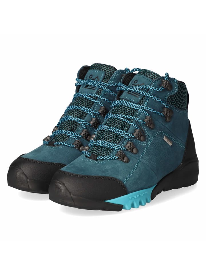 Schnürstiefeletten in blau