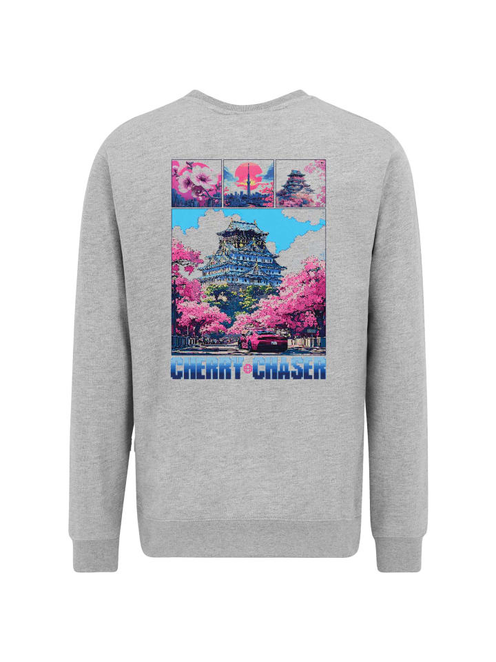 Sweatshirt Retro Cherry Chaser Logo Graphic in Heather Grey