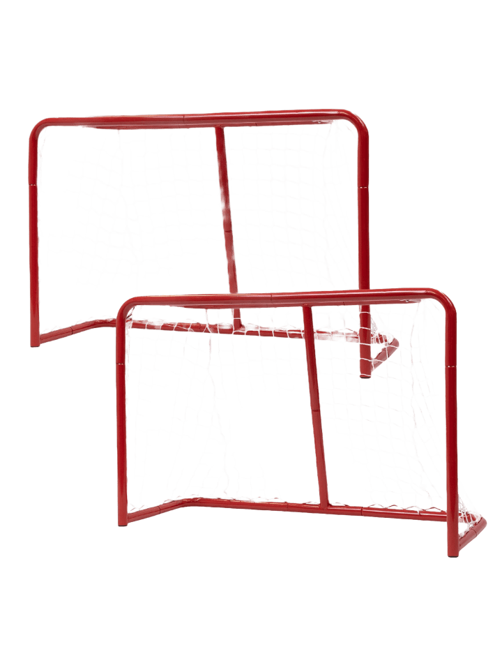 2er-Set: Stabiles Eishockey Tor in Rot 79x31x53cm