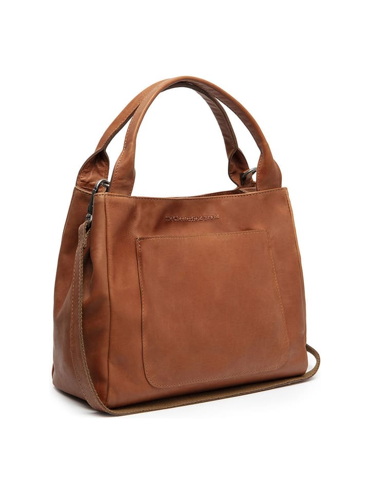 Tenara Schultertasche Leder 29 cm cognac
