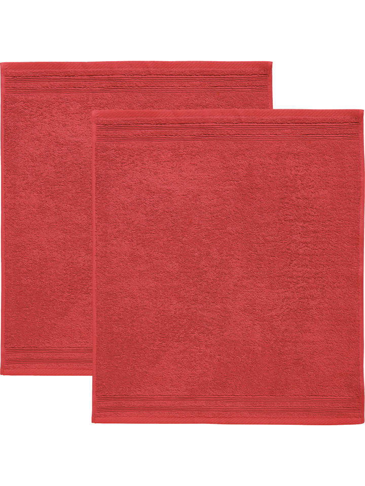 Frottier Frottier-Geschirrtuch 2er-Pack in rot