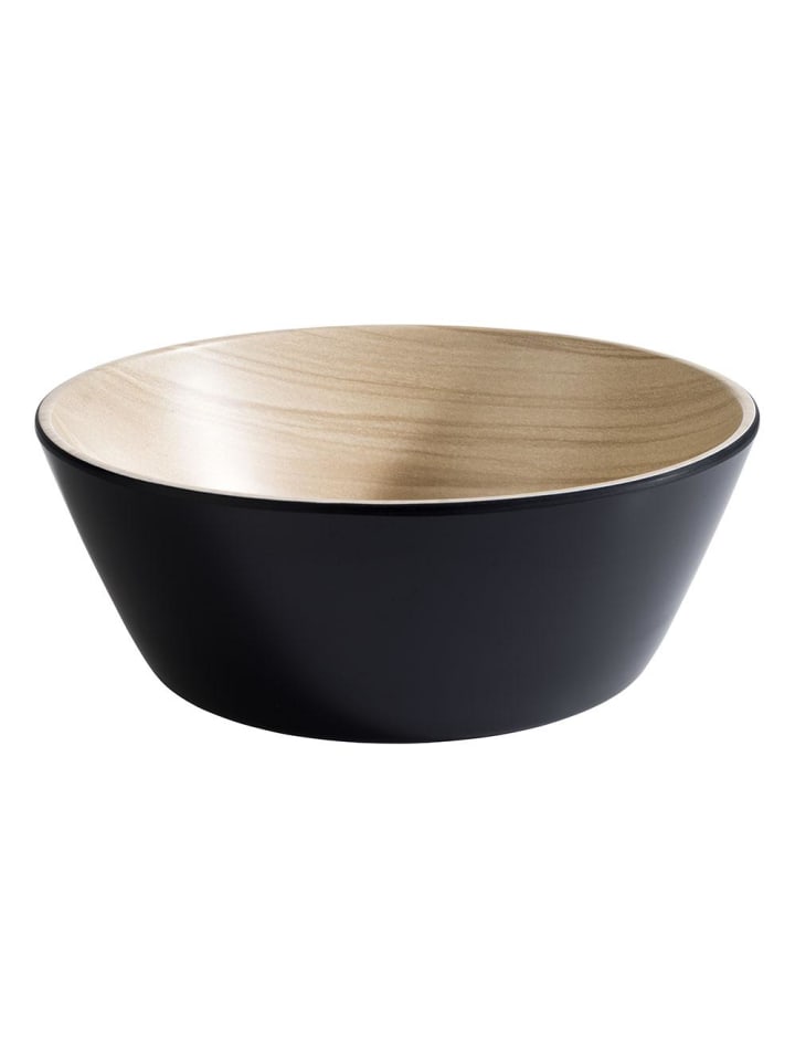 Schale "FRIDA" in Beige/Schwarz Ø 20 cm, H: 7,5 cm 