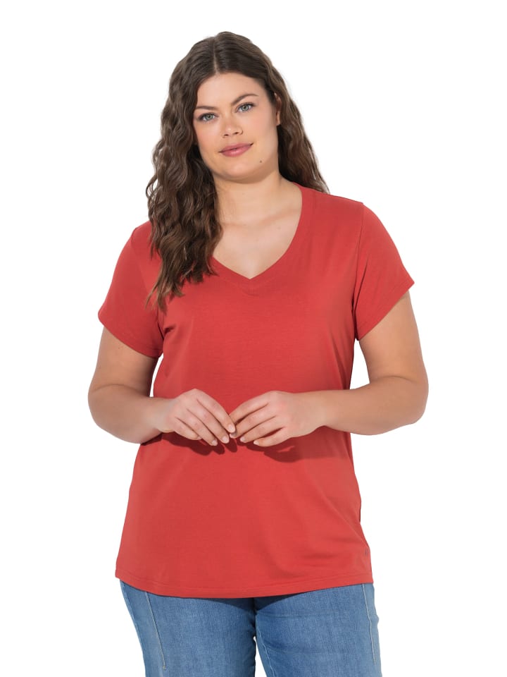 Shirt in ziegelrot