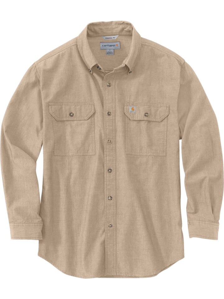 Hemd "Chambray L/S 104368" in Beige