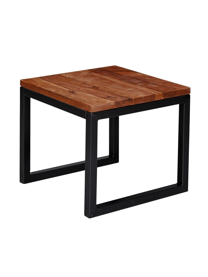 Beistelltisch in Braun / Sheesham / 45x45x40