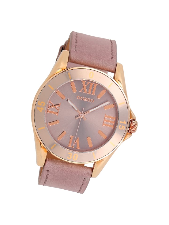 Analog-Armbanduhr Oozoo Vintage Series rose groß (ca. 45mm)