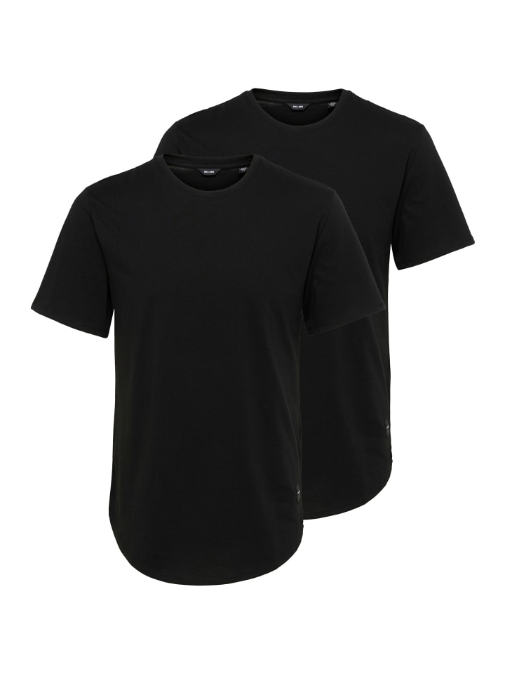 T-Shirt Matt in Schwarz