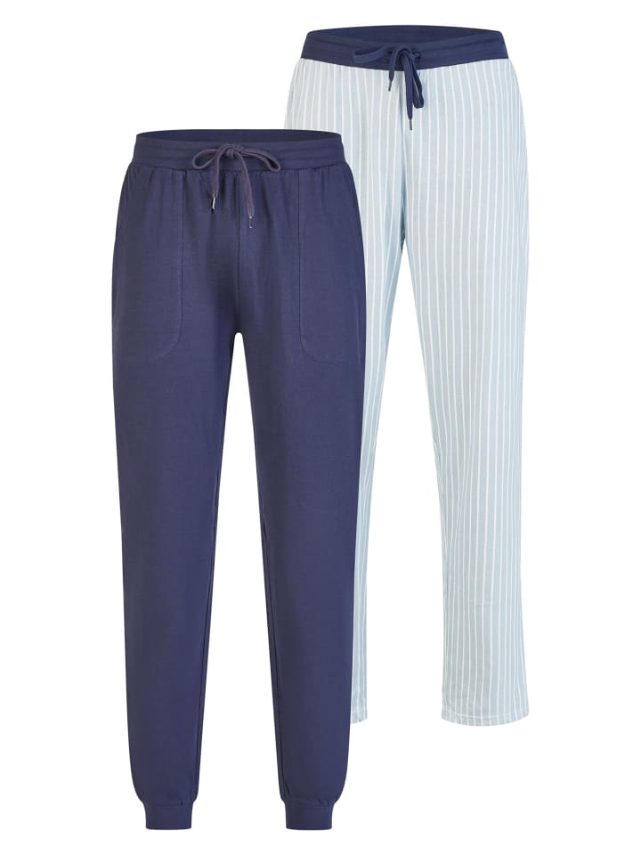 Pyjamahose Cozy Classics in streifen/marine