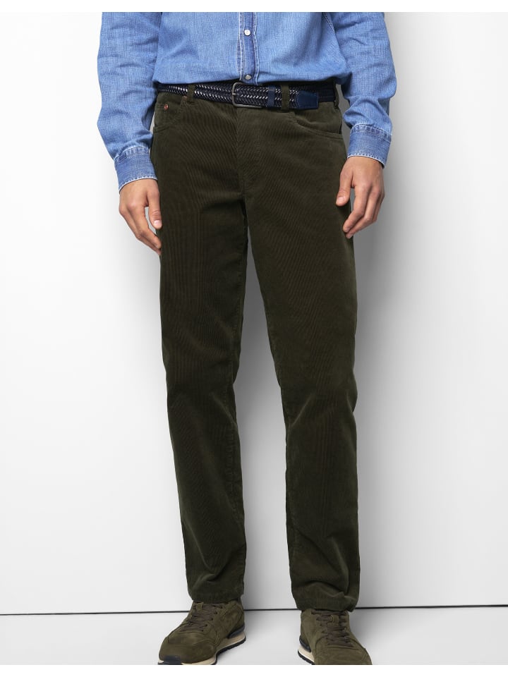 Chinohose M5 Six 2-6599 in dark green
