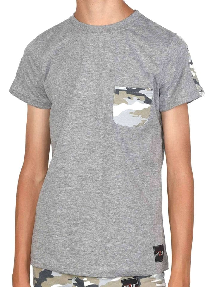 T-Shirt in Grau - Camouflage