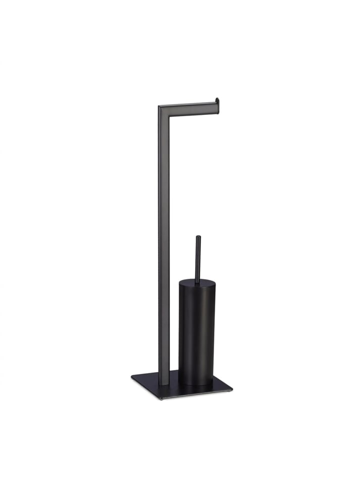 WC Garnitur in Schwarz - (H)72,5 cm