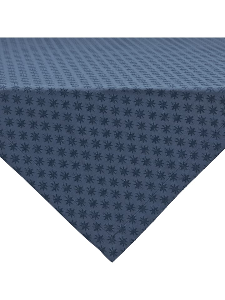 Jacquard, Baumwollmischung Mitteldecke Denia in blau