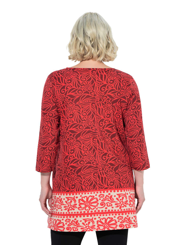 Longshirt in erdbeer rot