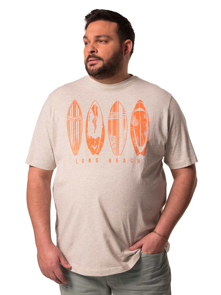 Kurzarm T-Shirt in natur melange