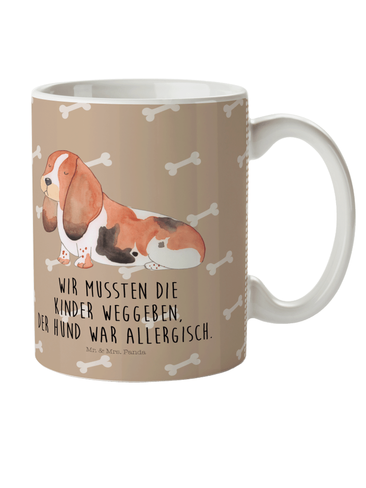 Kinderpott Hund Basset Hound mit Spruch in Hundeglück