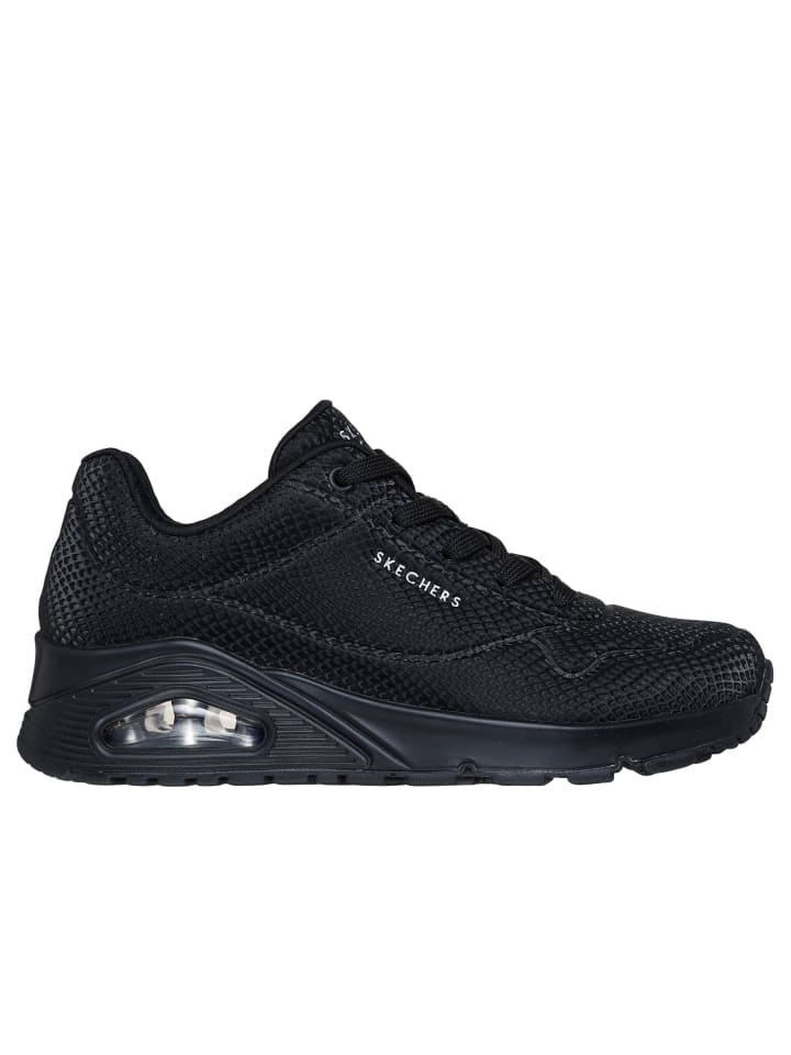 Sneaker UNO - SHINY SCALE in black