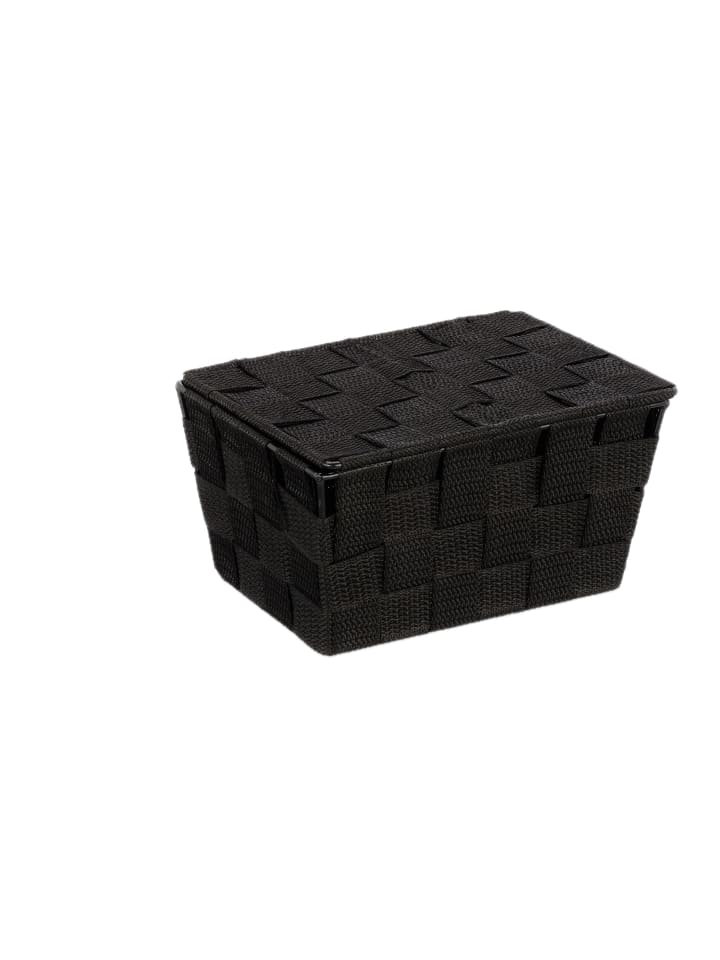 2 x Aufbewahrungskorb in Schwarz - (B)19,5x (H)10,5 x (T)14,5 cm