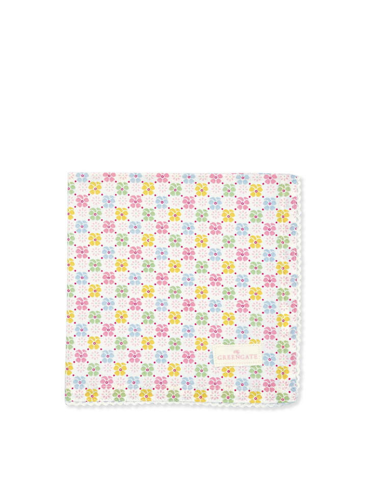 Stoffserviette mit Spitze Edie White in weiss