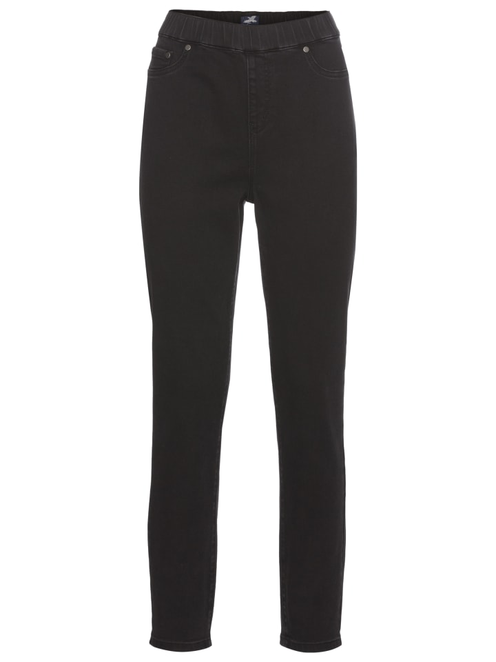 Skinny-fit-Jeans in schwarz