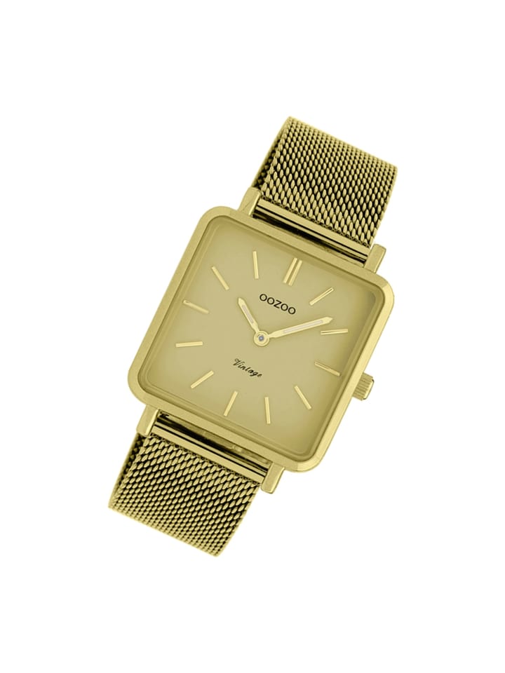 Analog-Armbanduhr Oozoo Vintage Series gold klein (ca. 29mm)