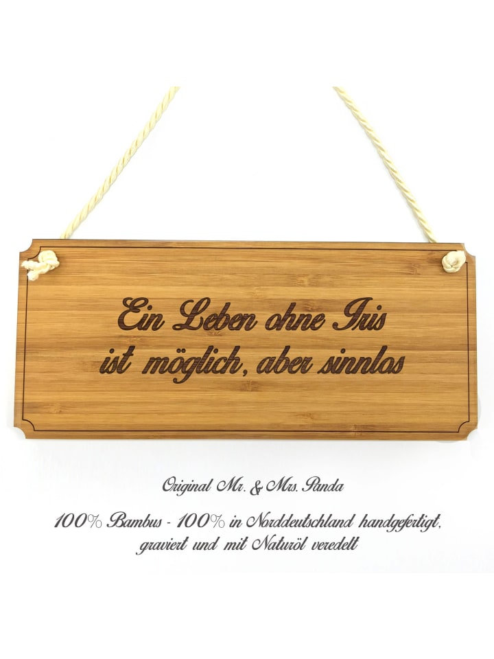 Schild Iris mit Spruch in Keine Angabe