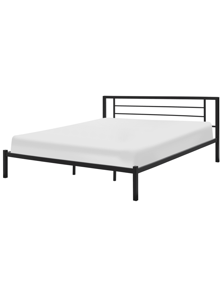 2-tlg Doppelbett CUSSET in Schwarz