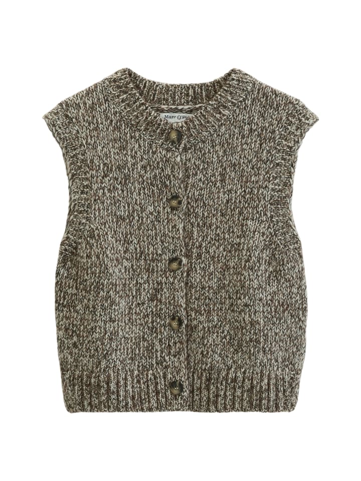 Ärmelloser Cardigan relaxed in Medium Beige