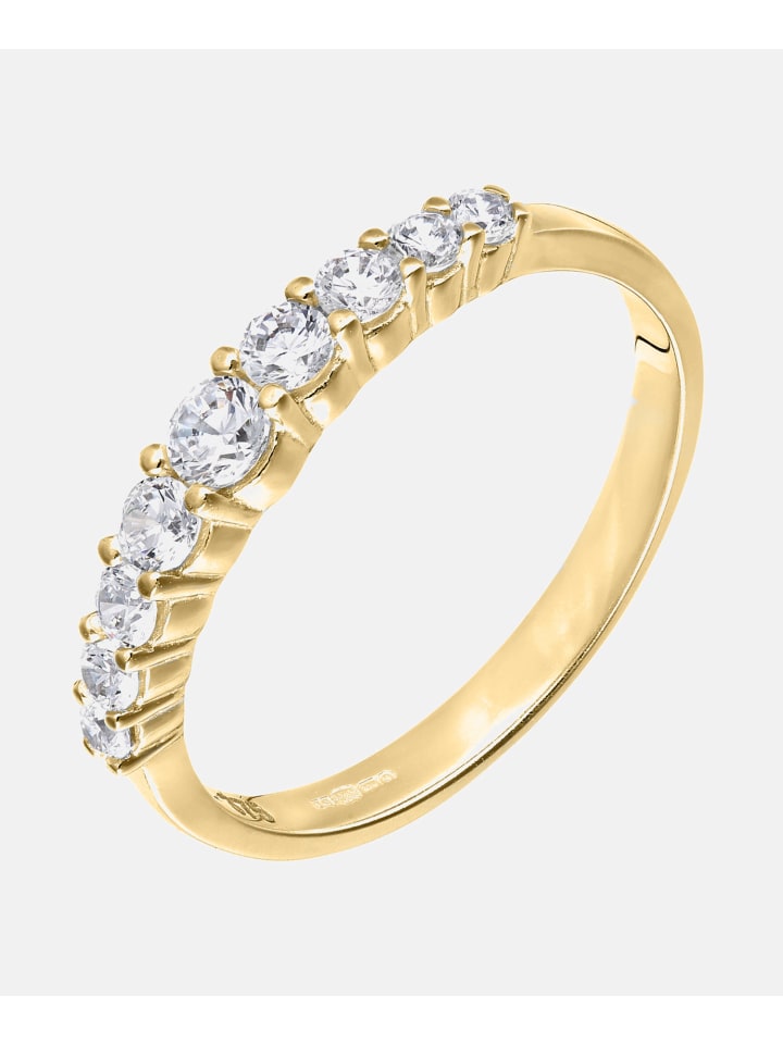 Eternity-Ring aus 375 Gelbgold mit Zirkonia