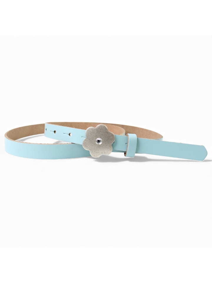 Ledergürtel in Aqua