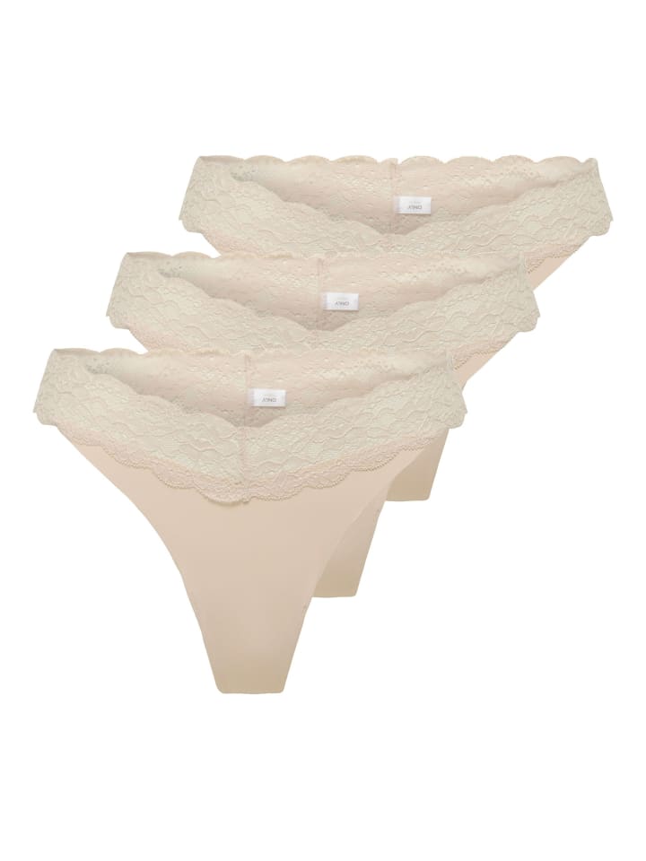 String 3er Pack in Beige