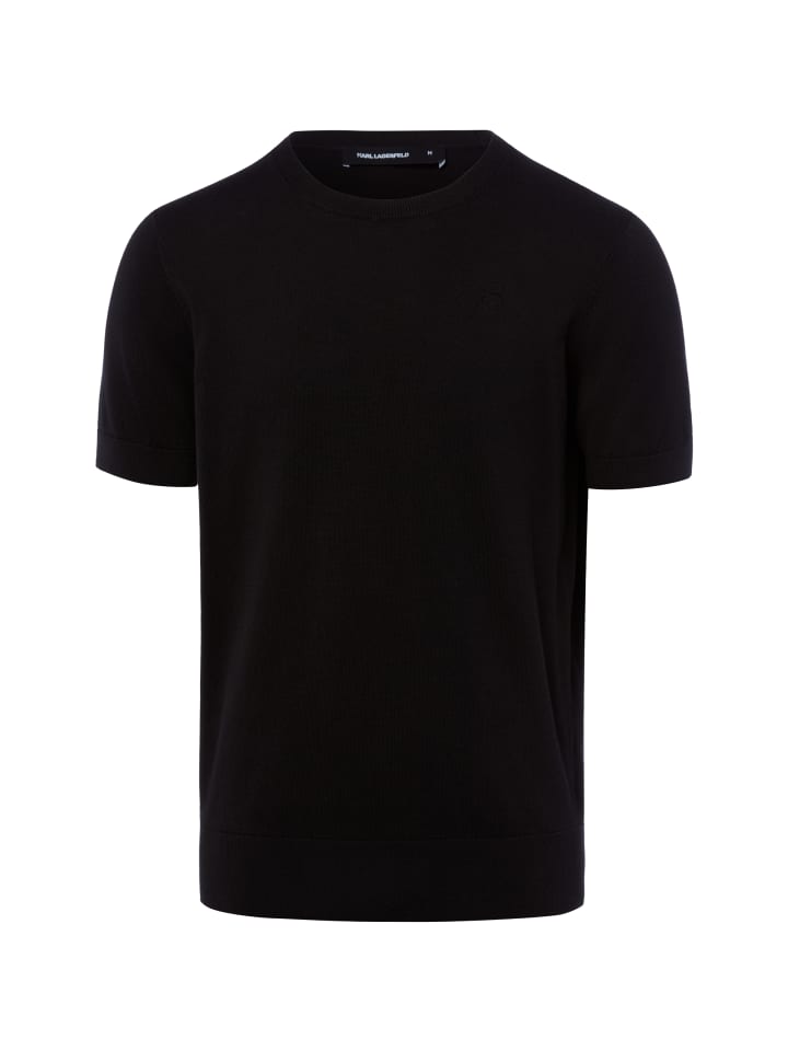 Strickshirt in schwarz - 0001