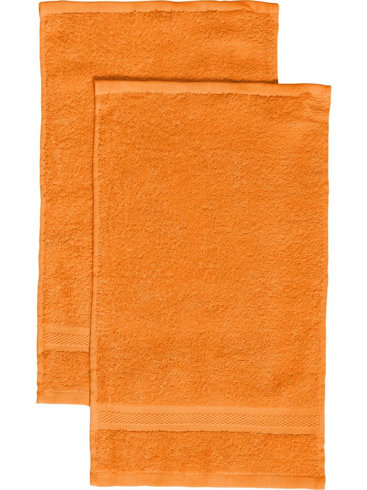 Frottier Gästetuch 2er-Pack Chicago in orange