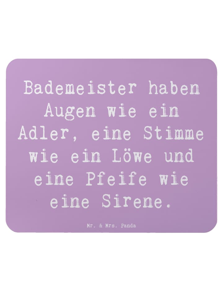 Design Mauspad Spruch Bademeister Superheld mit... in Lavendeltraum