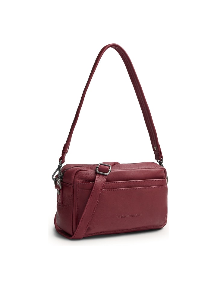 Liora Schultertasche Leder 24 cm berry