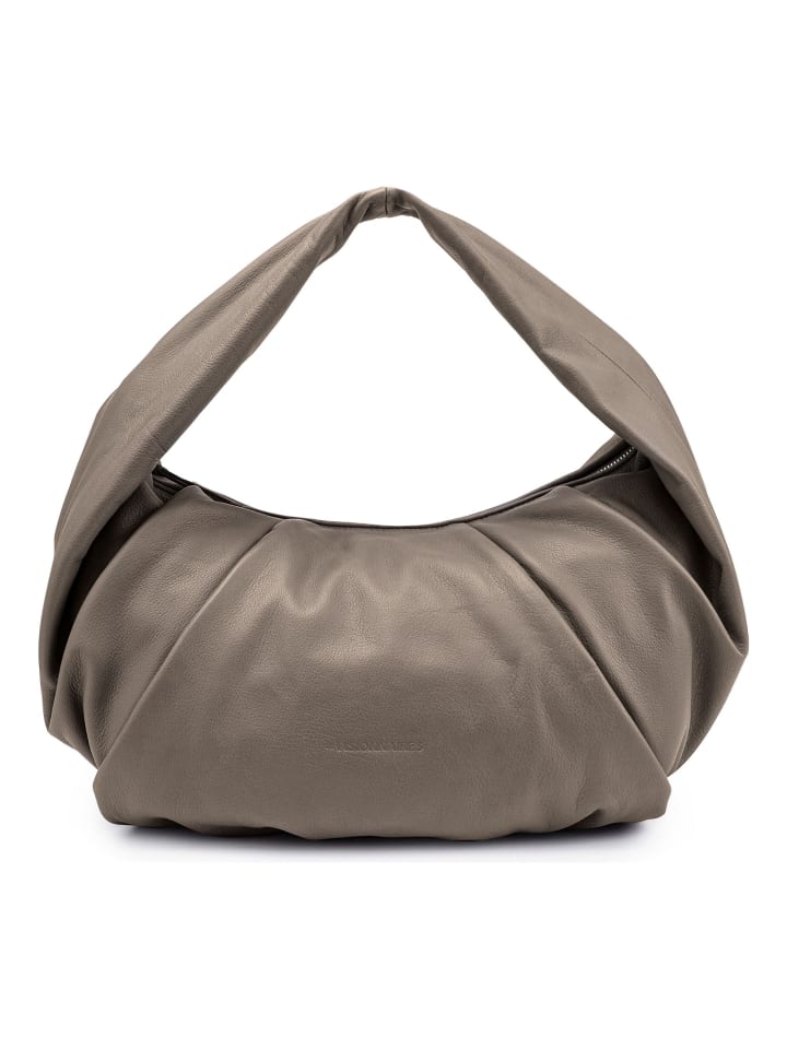Greta Schultertasche Leder 37 cm cappuccino beige