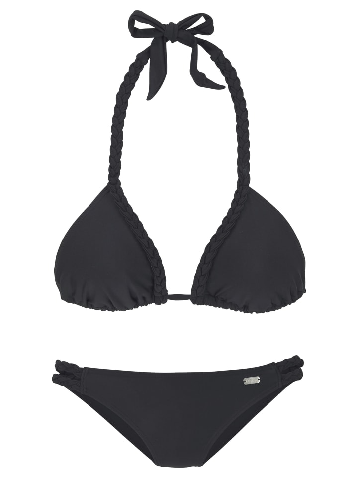 Triangel-Bikini in schwarz