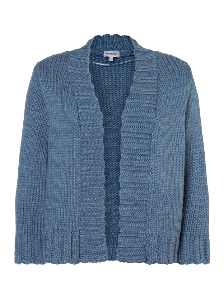 verschlusslose Kurz-Strickjacke in autumn blue