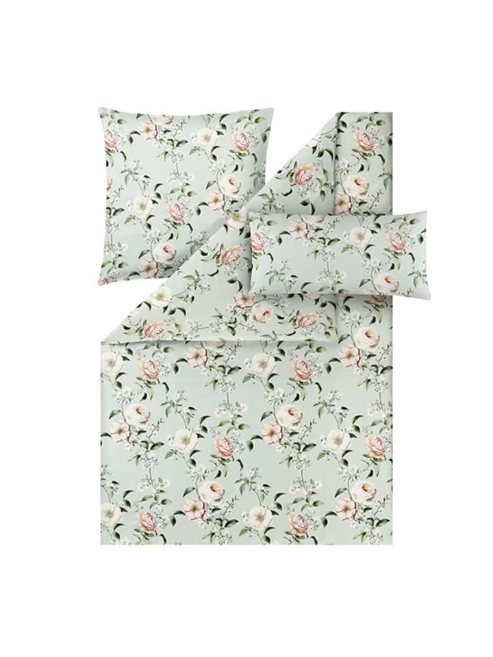 Bettwäsche Mako-Satin Stefanie in mint