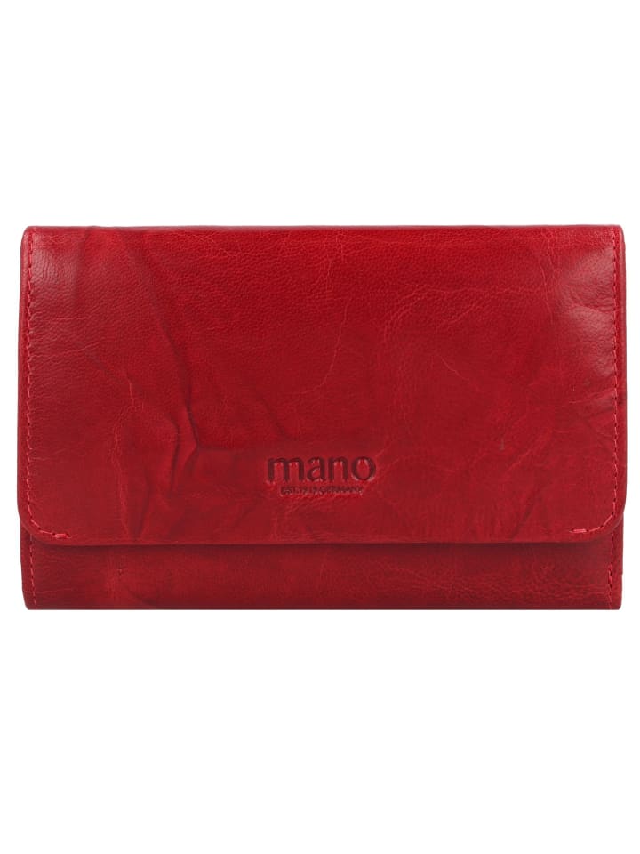 Donna Aurona Geldbörse RFID Leder 14,5 cm rot