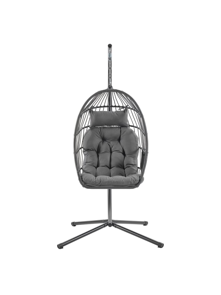 Hängesessel Sognia in Grau - (B)103 x (H)195 x (T)98 cm
