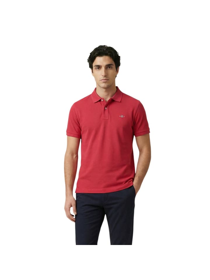 Rot Baumwolle Poloshirt