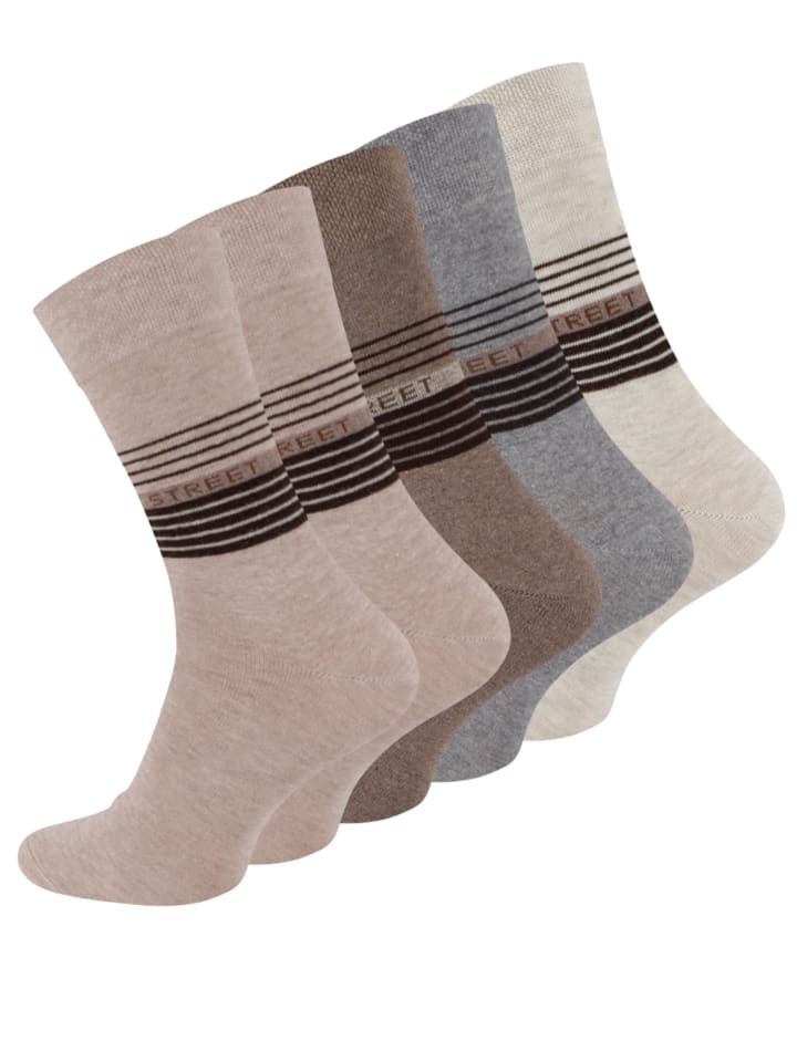 10 Paar Baumwollsocken in Brauntöne