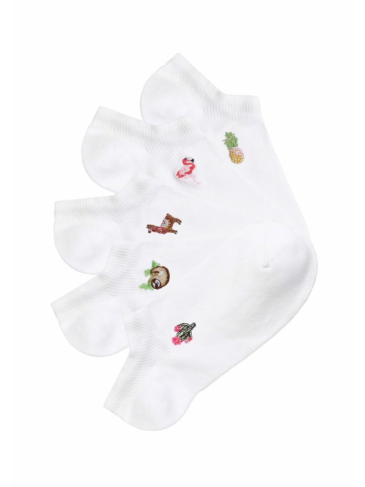 Sneakersocken in 5x weiß