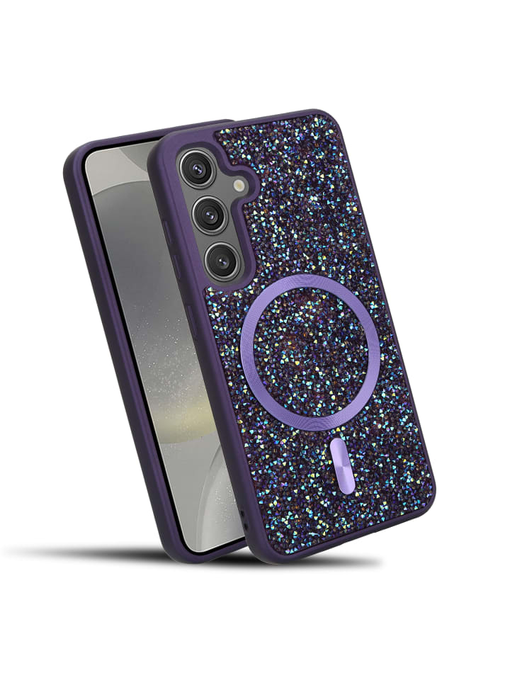 Hülle für Samsung Galaxy S25 Glitzer Schutzhülle in Lila