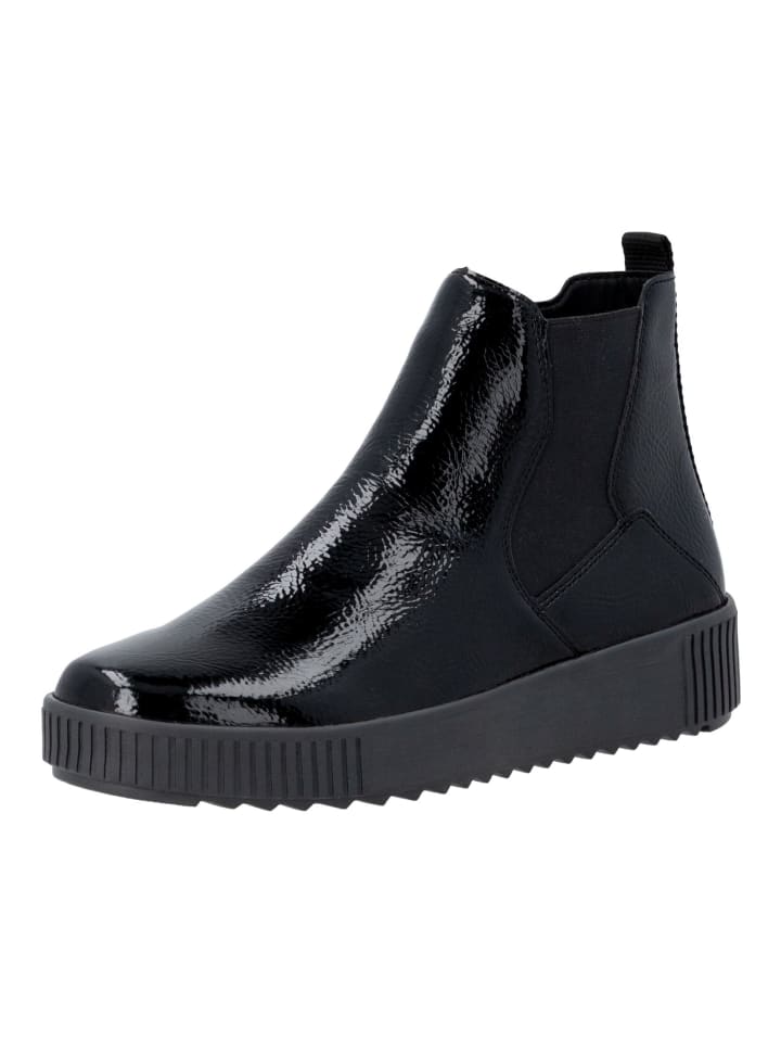 Stiefelette Schwarz Lack