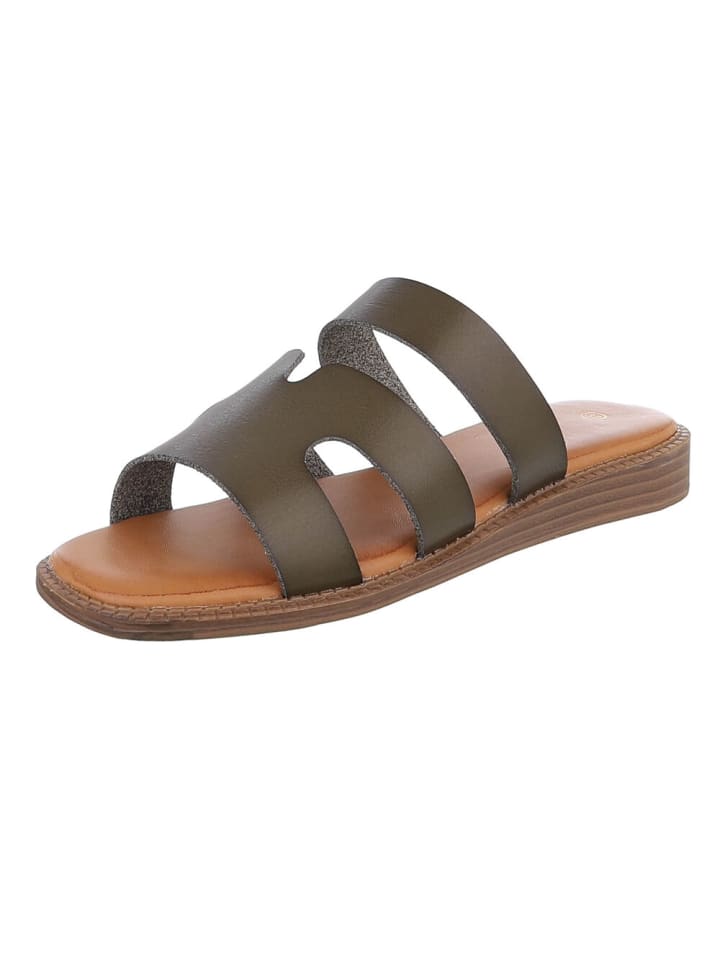 Sandale & Sandalette in Khaki