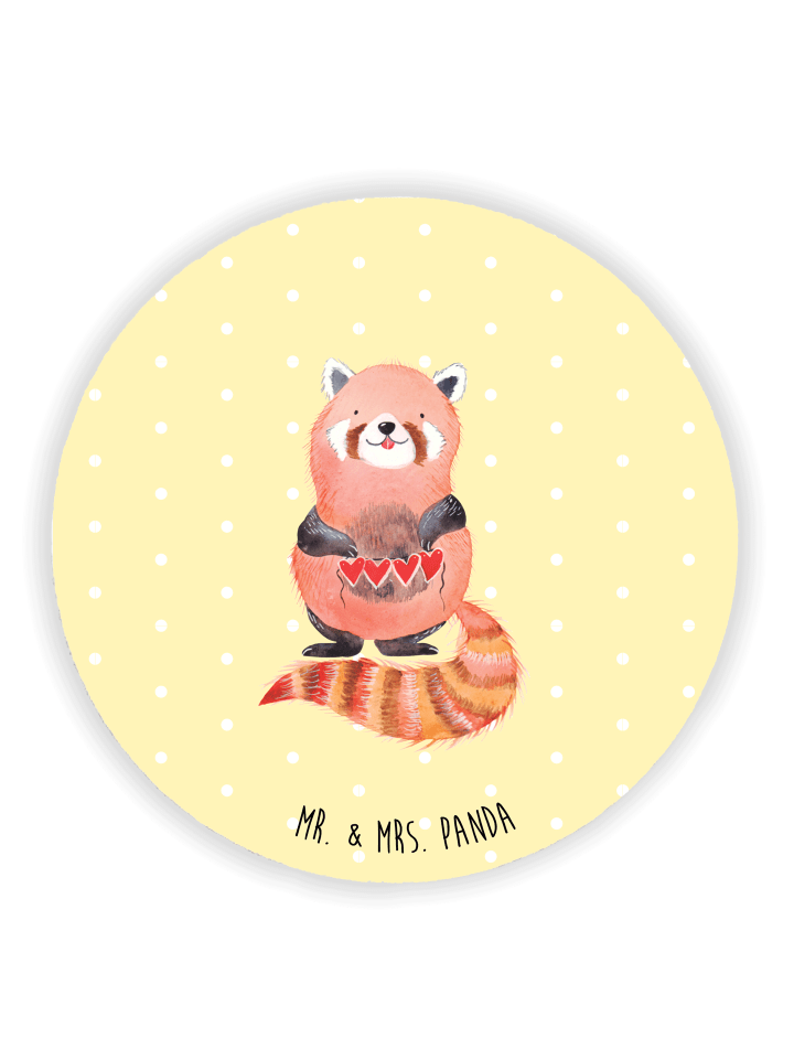 pinnwand magnet Roter Panda ohne Spruch in Gelb Pastell