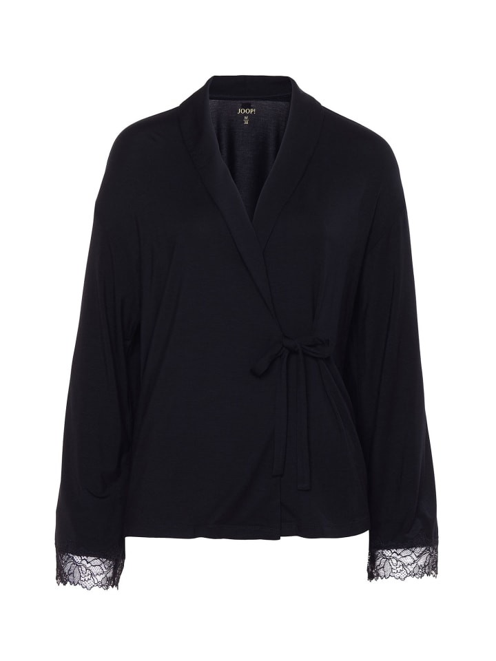 Pyjamaoberteil Grace Cardigan in Black