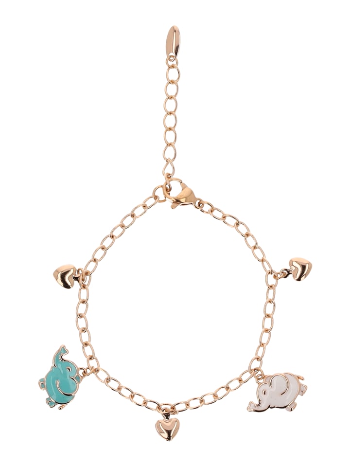Women Jewelry Set With Stud Earrings And Pendant in Rose Gold Multicolor